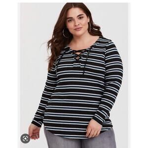 (0) Torrid Lace-up V-neck